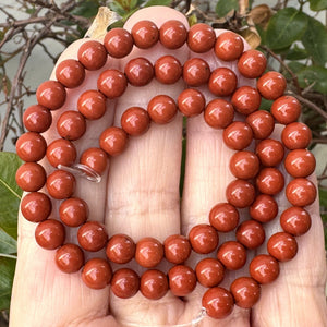 Red Jasper 6mm round natural gemstone beads 15" strand - Oz Beads 