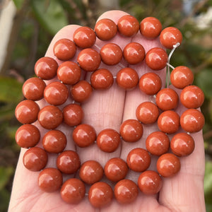 Red Jasper 8mm round natural gemstone beads 15" strand - Oz Beads 