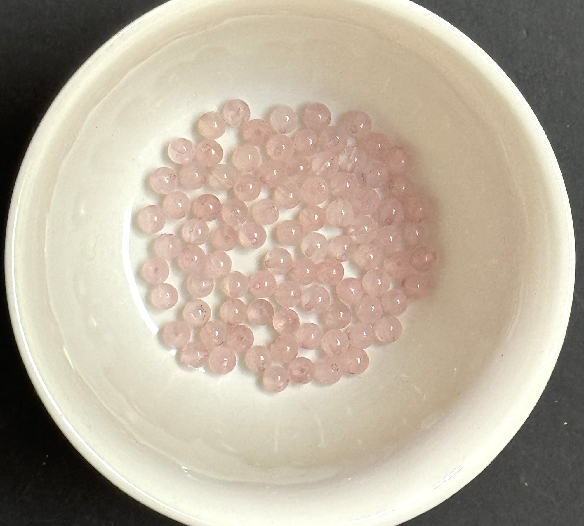 Rose Quartz 4mm round natural gemstone beads 15.5" strand - Oz Beads 