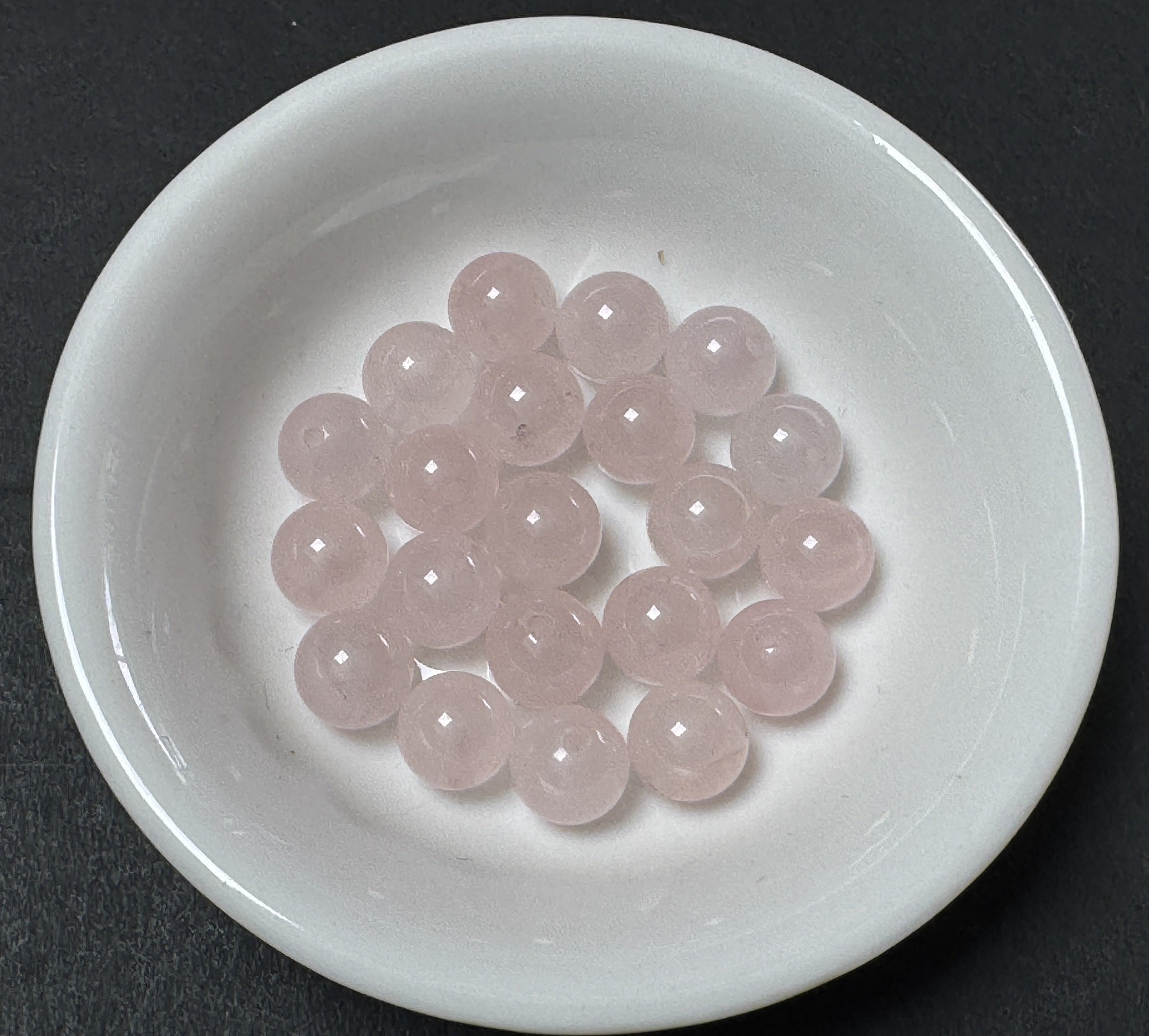 Rose Quartz 8mm round natural gemstone beads 15" strand - Oz Beads 