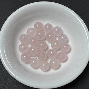 Rose Quartz 8mm round natural gemstone beads 15" strand - Oz Beads 