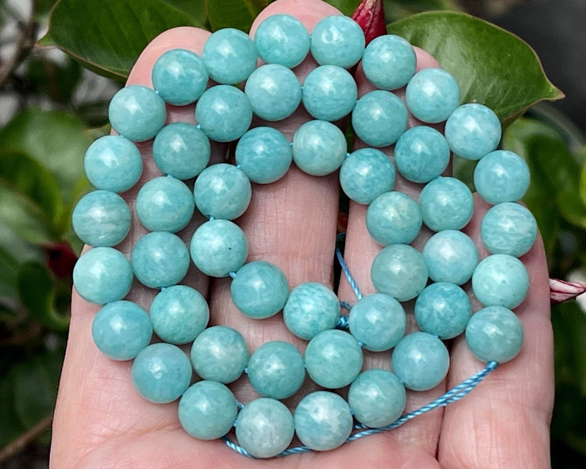 Russian Amazonite 8mm round natural gemstone beads 15.5" strand