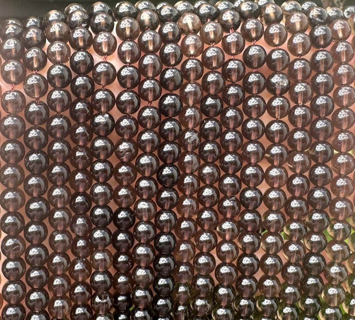 Smoky Quartz 6mm round natural gemstone beads 15.5" strand - Oz Beads 