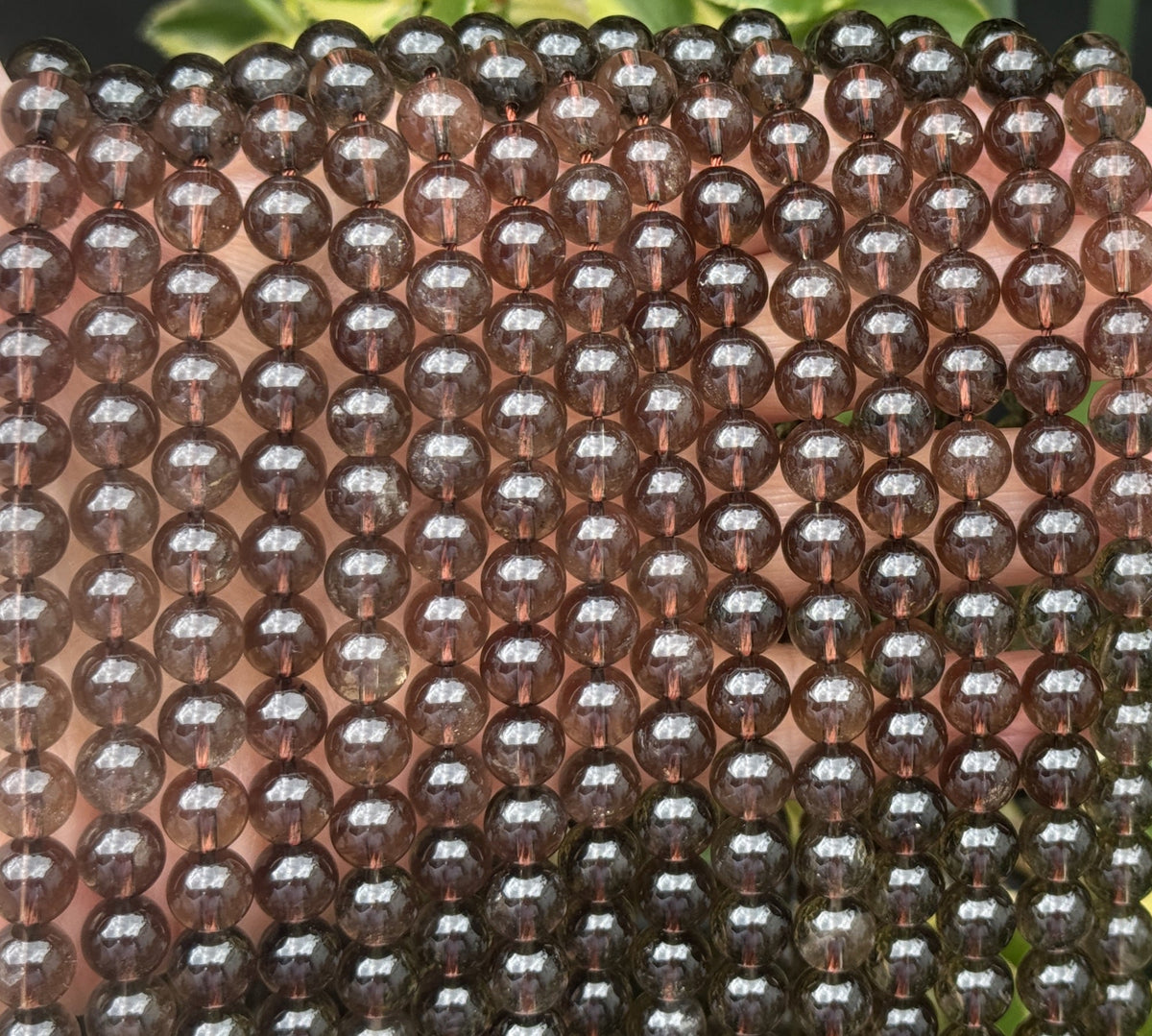 Smoky Quartz 8mm round natural gemstone beads 15.5" strand - Oz Beads 