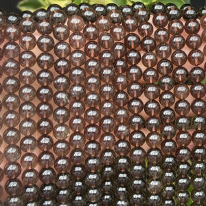 Smoky Quartz 8mm round natural gemstone beads 15.5" strand - Oz Beads 