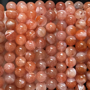 Southern Red Agate 10mm round natural gemstone beads 15" strand - Oz Beads 