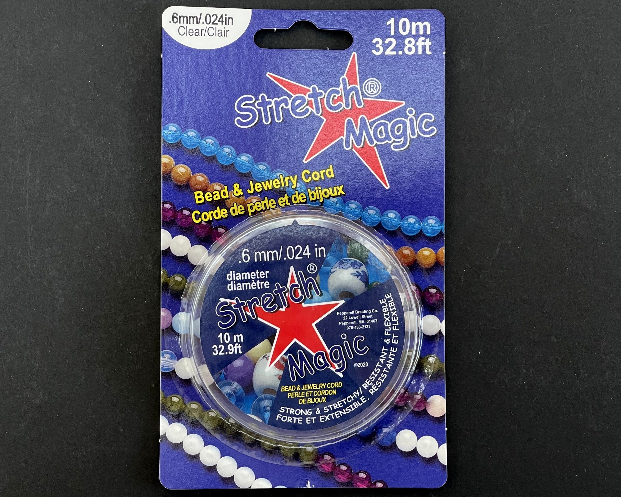Stretch Magic beading stretch cord 0.6mm 10 meters spool - Oz Beads 