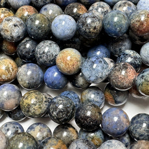 Sunset Dumortierite 8mm round gemstone beads 15" strand - Oz Beads 