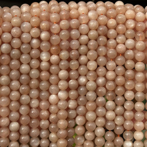 Sunstone 6mm round natural gemstone beads 15.5" strand - Oz Beads 