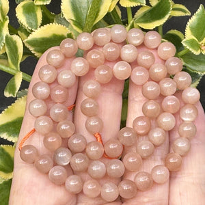 Sunstone 6mm round natural gemstone beads 15.5" strand - Oz Beads 