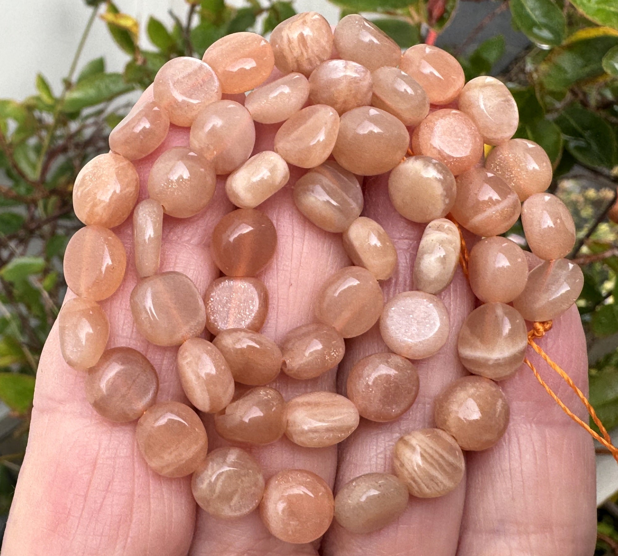 Sunstone 7-9mm nuggets natural gemstone beads 15" strand - Oz Beads 