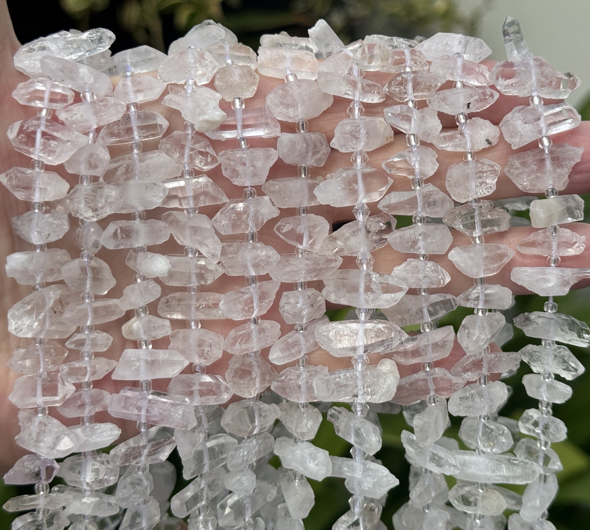 natural raw tibetan quartz crystal beads - Oz Beads