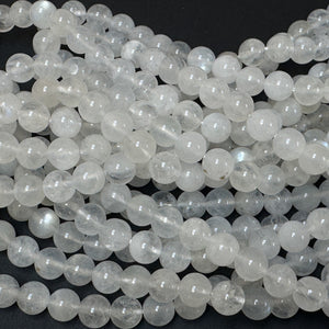 Rainbow Moonstone 6mm round natural gemstone beads 15.5" strand - Oz Beads 