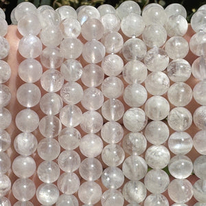 Rainbow Moonstone 8mm round natural gemstone beads 15" strand - Oz Beads 