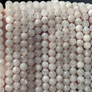 White Rainbow Moonstone 6mm round natural gemstone beads 15.5" strand - Oz Beads