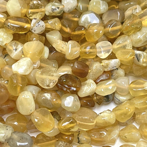 Yellow Opal 6-8mm nuggets natural gemstone beads 16" strand - Oz Beads 