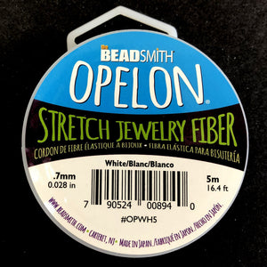 Opelon stretch elastic jewelry cord, 5 meter, 0.7mm - Oz Beads 