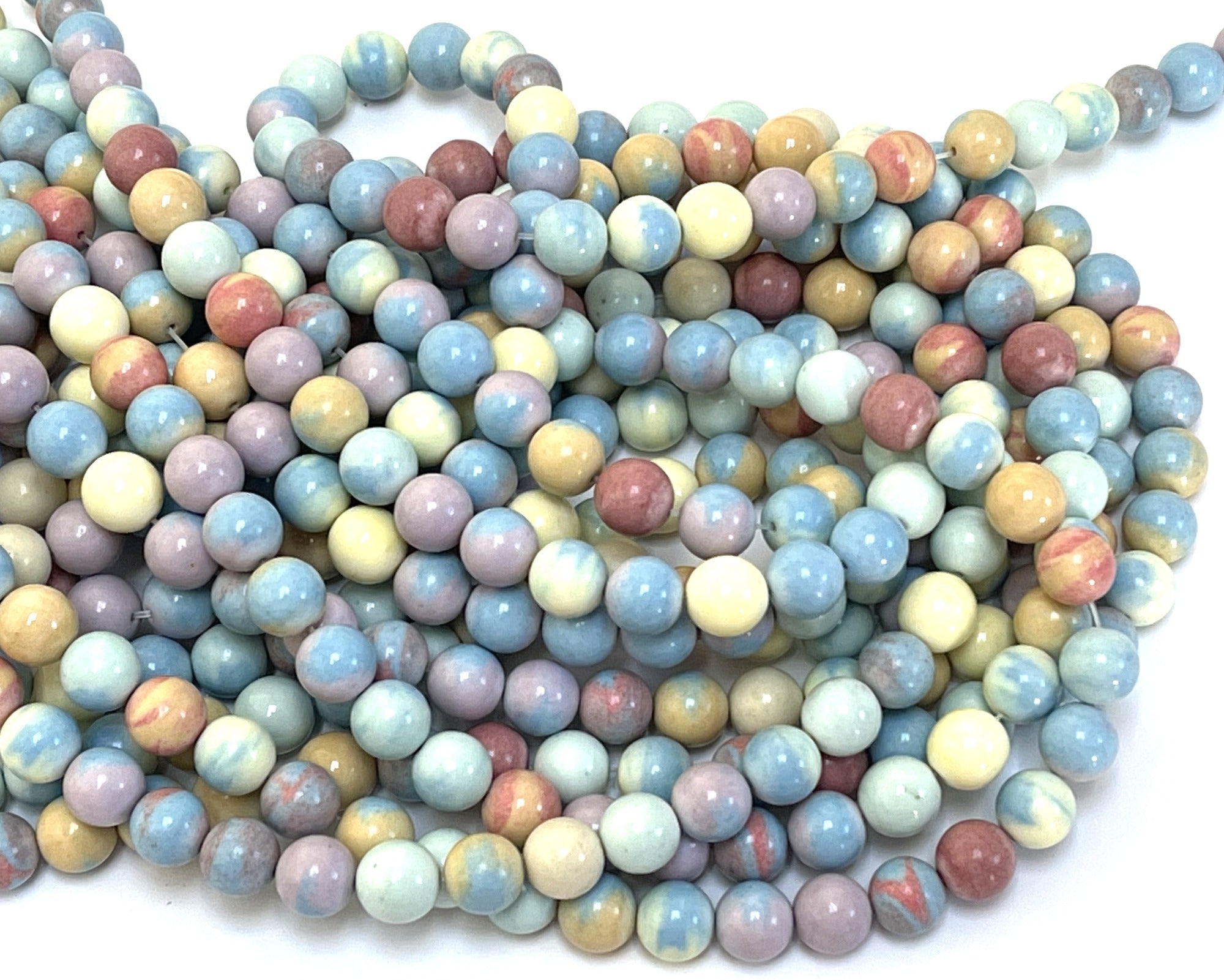 Rainbow Agate 10mm round gemstone beads 16" strand