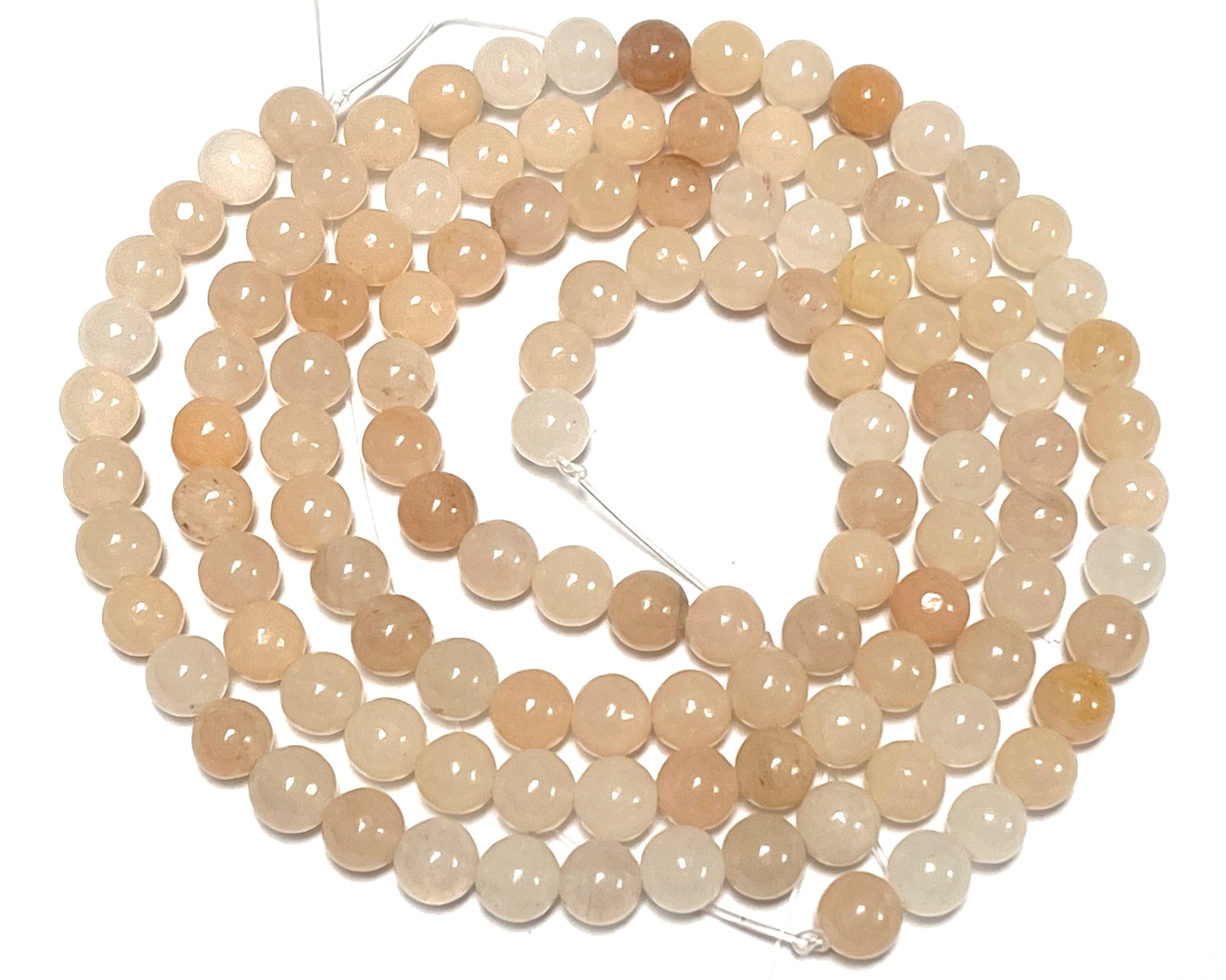 Pink Aventurine 6mm round natural gemstone beads 15" strand