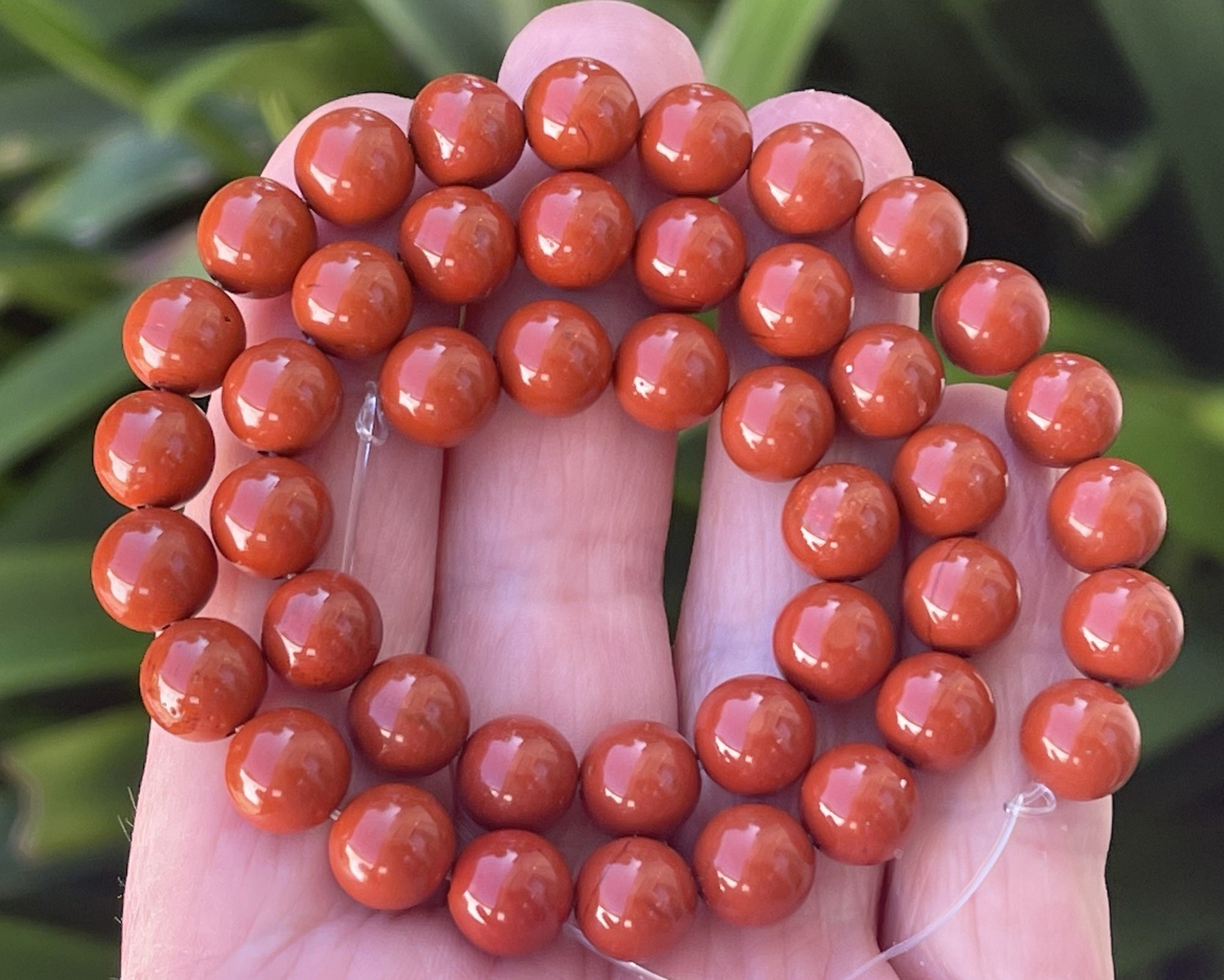 Red Jasper 8mm round natural gemstone beads 15" strand - Oz Beads 