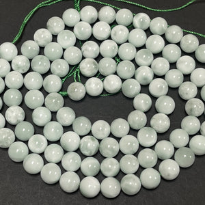 Green Angelite 8mm round natural gemstone beads 16" strand - Oz Beads 