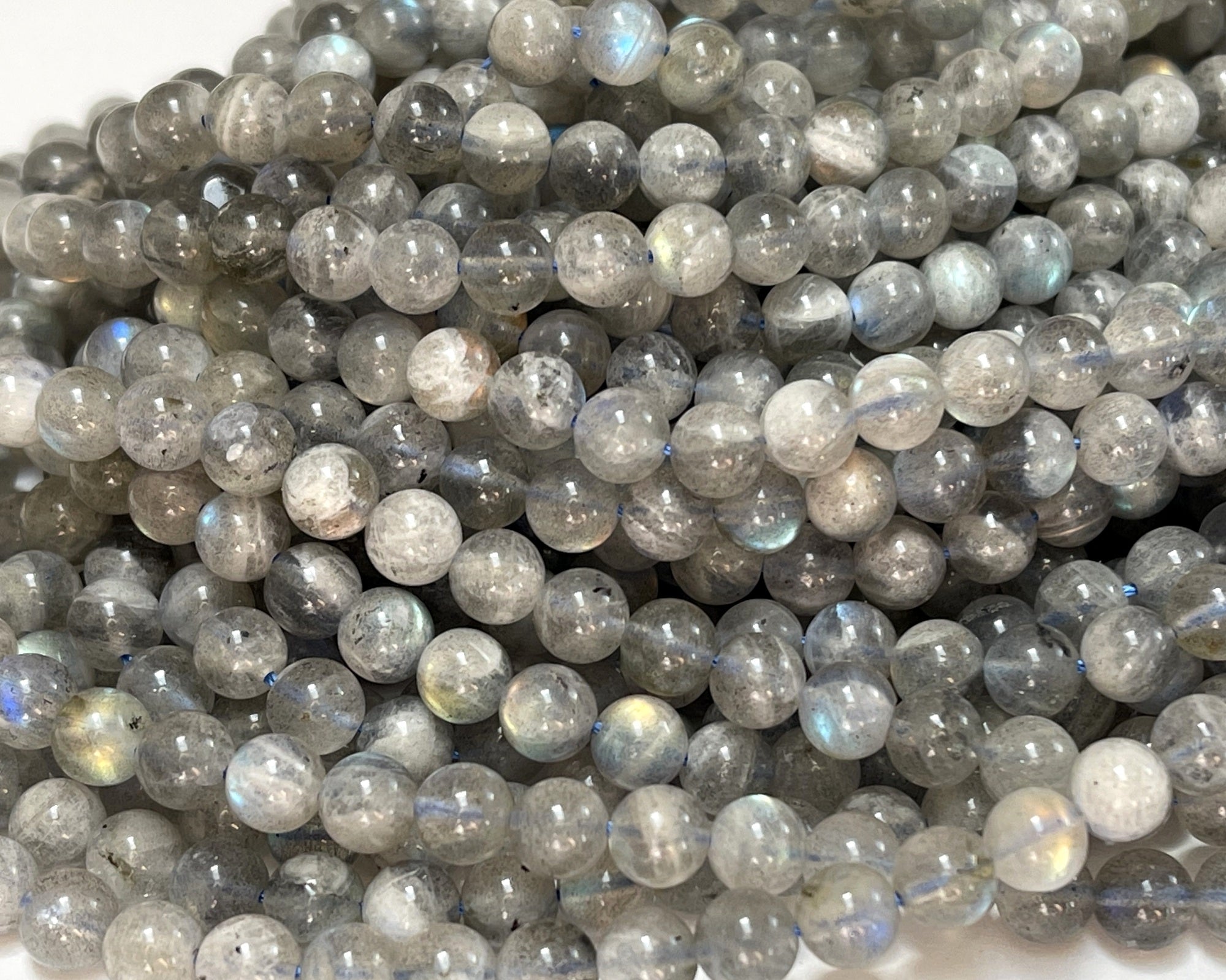 Labradorite 6mm round natural gemstone beads 15.5" strand