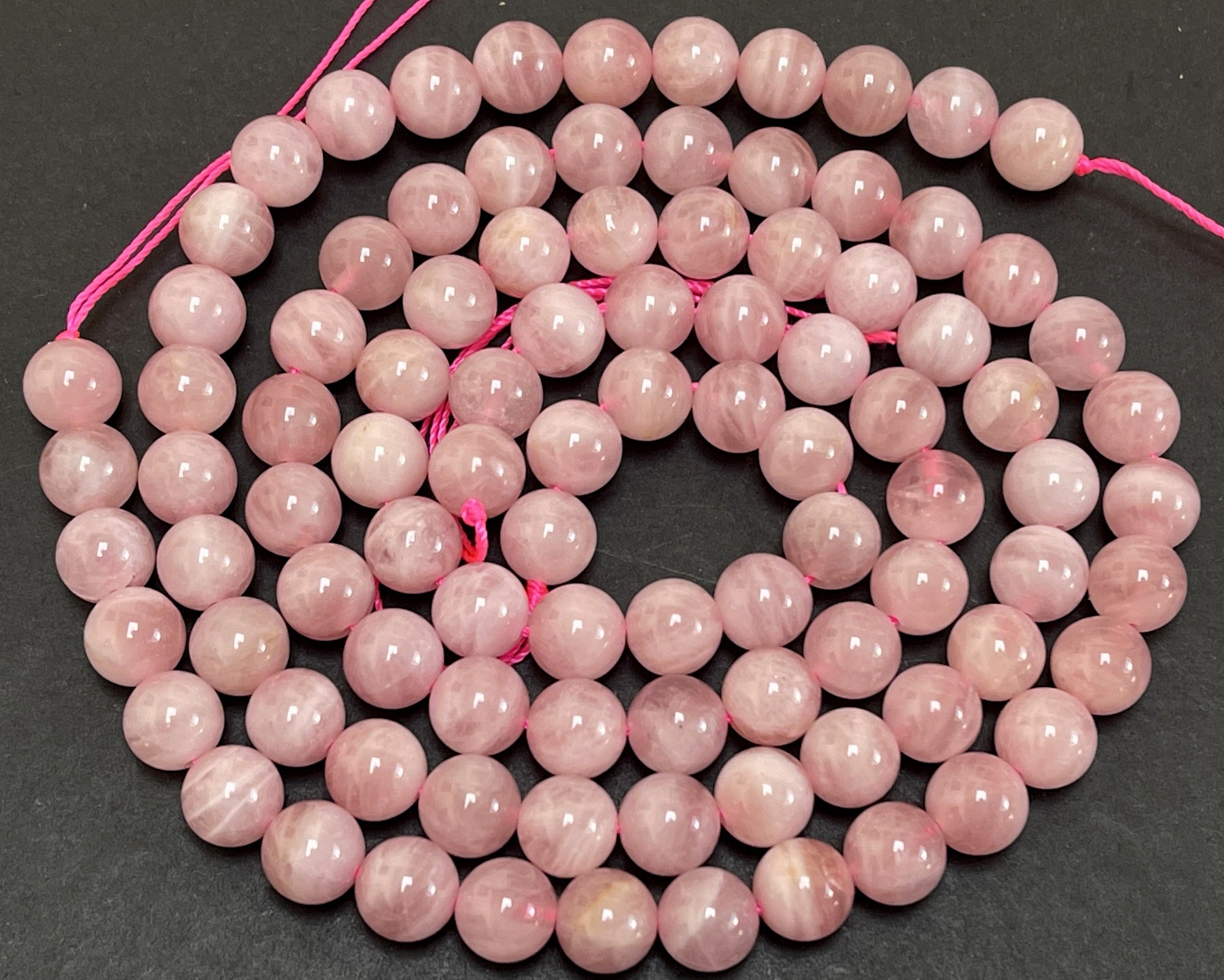 Madagascar Rose Quartz 8mm round natural gemstone beads 15.5" strand