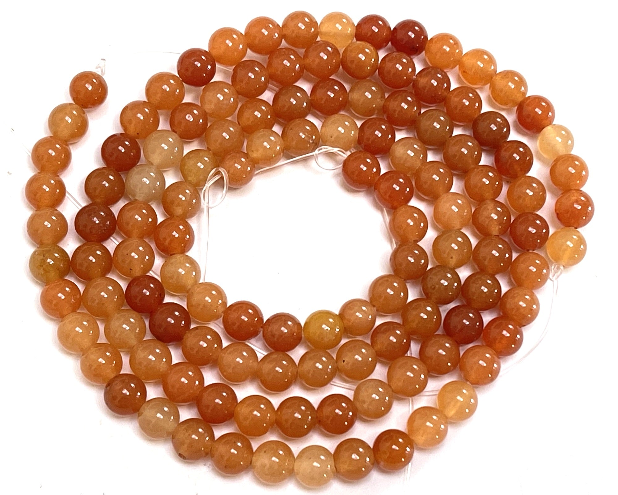 Red Aventurine 6mm round natural gemstone beads 15" strand