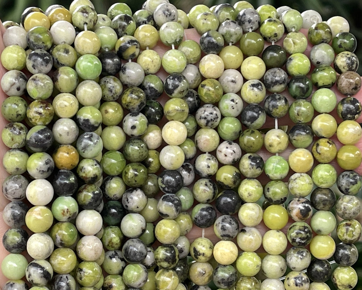 Chrysoprase 8mm round beads natural gemstone beads 15" strand - Oz Beads 