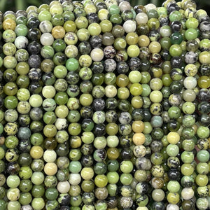 Chrysoprase 6mm round beads natural gemstone beads 15" strand - Oz Beads 