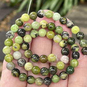 Chrysoprase 6mm round beads natural gemstone beads 15" strand - Oz Beads 