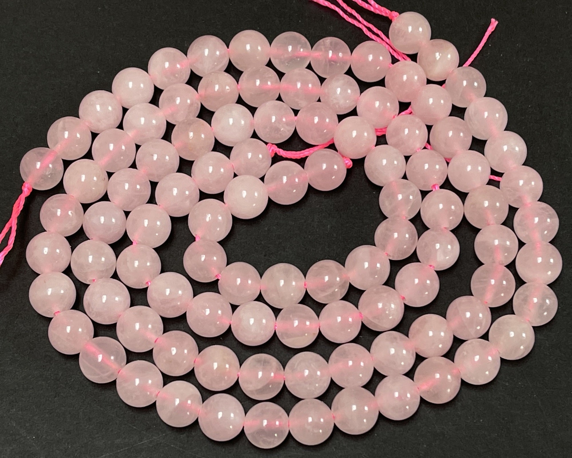 Rose Quartz 8mm round natural gemstone beads 15.5" strand
