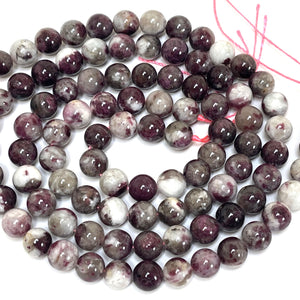 Eudialyte 8mm round natural gemstone beads 15" strand - Oz Beads 