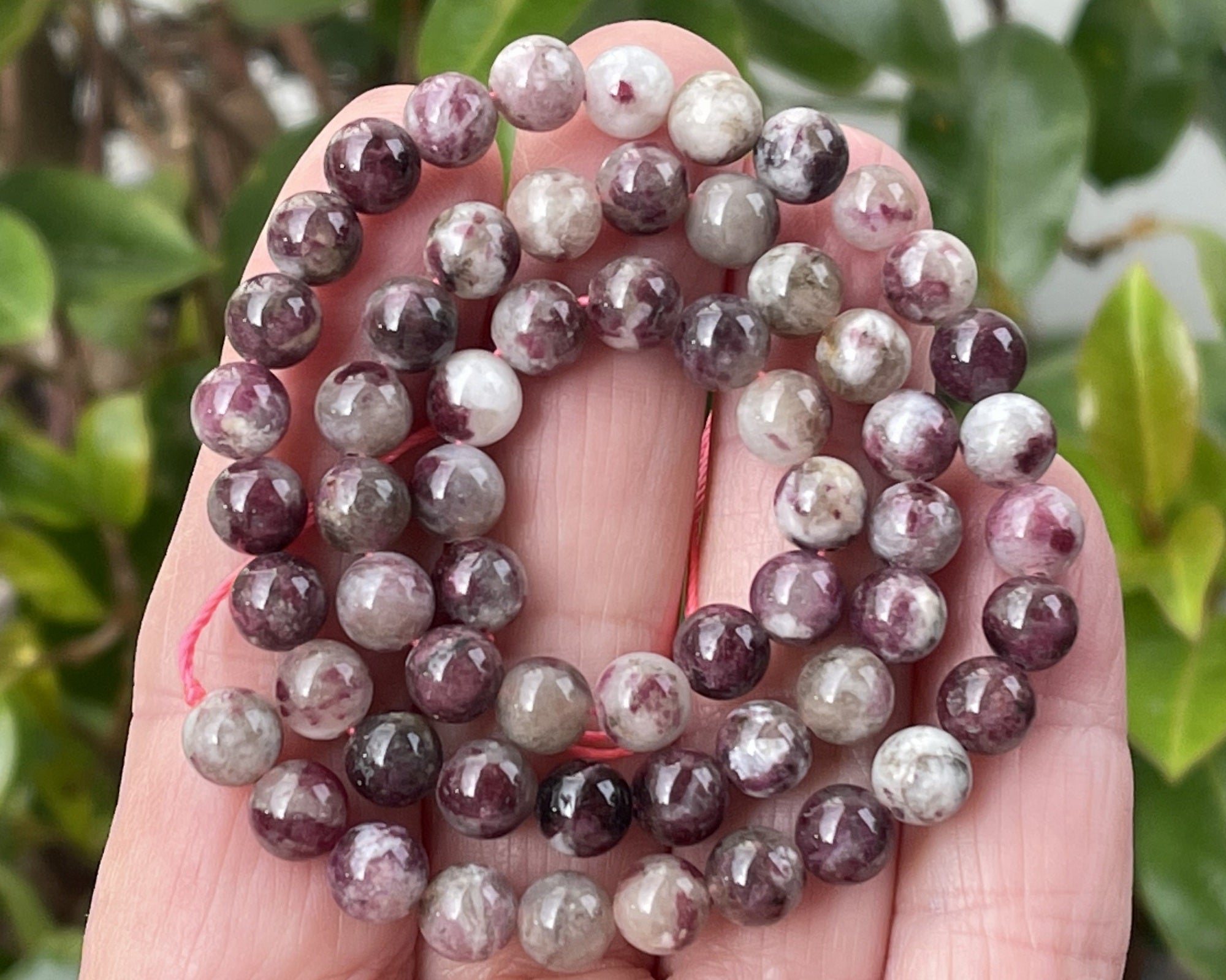 Eudialyte 6mm round natural gemstone beads 15" strand - Oz Beads 