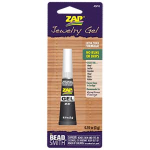 ZAP Jewelry Gel extra thick formula .10 OZ (3 GRAM) TUBE - Oz Beads 