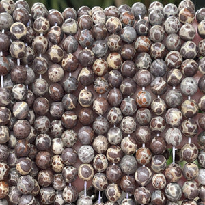 Astroite Jasper 8mm round natural gemstone beads 15.5" strand - Oz Beads 