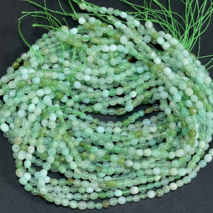 Chrysoprase 5-6mm tiny nuggets mint apple green natural gemstone beads 16" strand - Oz Beads 