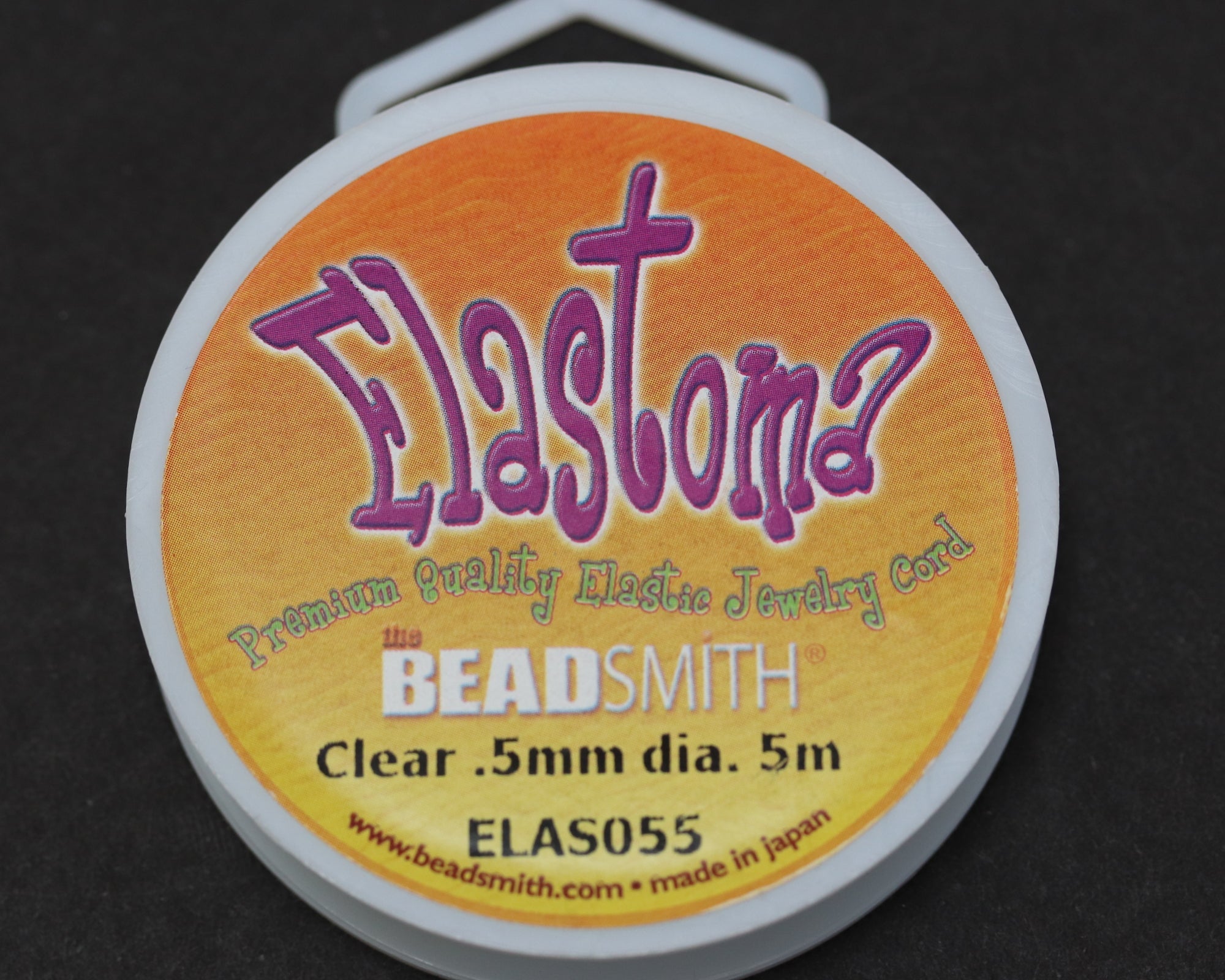 Elastoma premium elastic bead cord 0.5mm 5 meters spool - Oz Beads 