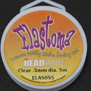 Elastoma premium elastic bead cord 0.5mm 5 meters spool - Oz Beads 