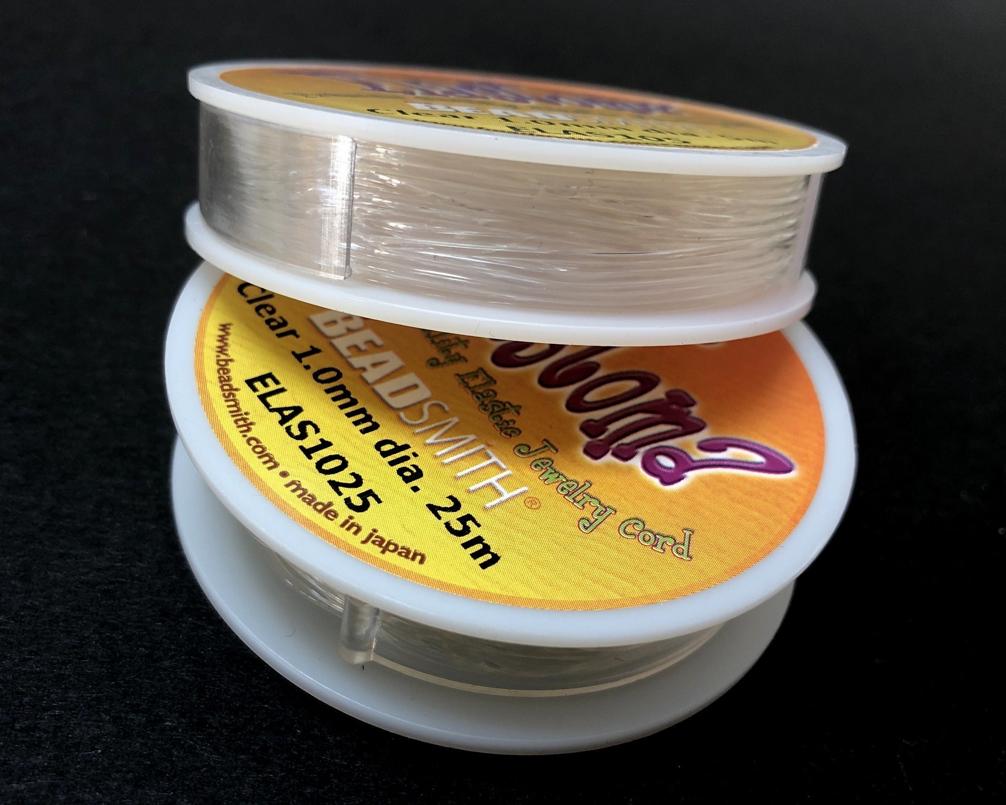 Elastoma premium elastic bead cord 1.0mm 25 meters spool - Oz Beads 