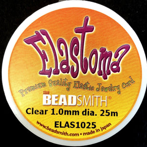 Elastoma premium elastic bead cord 1.0mm 25 meters spool - Oz Beads 