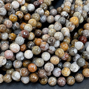 Gobi Agate 6mm round natural gemstone beads 15" strand - Oz Beads 