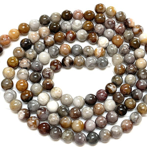 Gobi Agate 6mm round natural gemstone beads 15" strand - Oz Beads 
