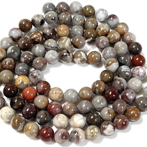 Gobi Agate 8mm round natural gemstone beads 15" strand - Oz Beads 