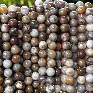Gobi Agate 8mm round natural gemstone beads 15" strand - Oz Beads 
