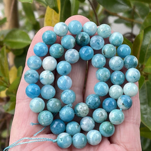 Hemimorphite 8mm round natural gemstone beads 15.5" strand - Oz Beads 