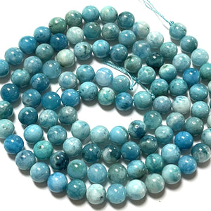 Hemimorphite 8mm round natural gemstone beads 15.5" strand - Oz Beads 