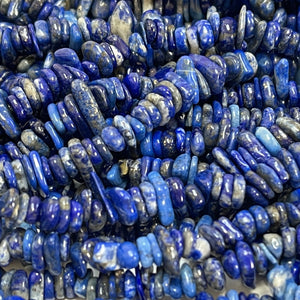 Lapis Lazuli 6-8mm chip beads natural gemstone chips 80cm strand - Oz Beads 
