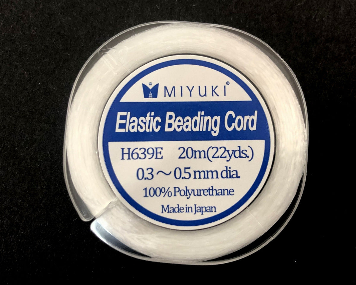 Miyuki elastic beading cord 0.3-0.5mm 20 meter spool - Oz Beads 