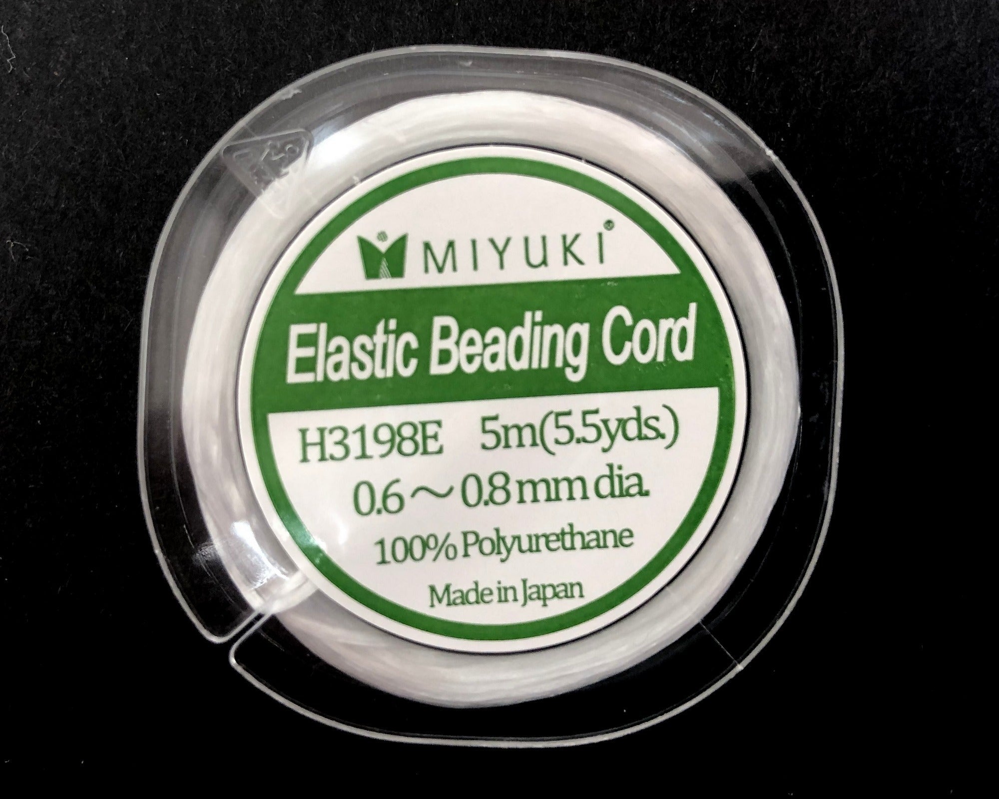Miyuki elastic beading cord 0.6-0.8mm 5 meter spool - Oz Beads 